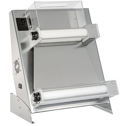 Prismafood DSA420RP pizza dough roller, 40cm, stainless steel, foot pedal, Italian made – Australia